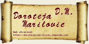 Doroteja Marilović vizit kartica